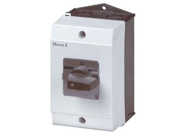 Eaton T0-1-15431/I1, Toggle switch, 1P, Svart, Vit, IP65, 80 mm, 102 mm