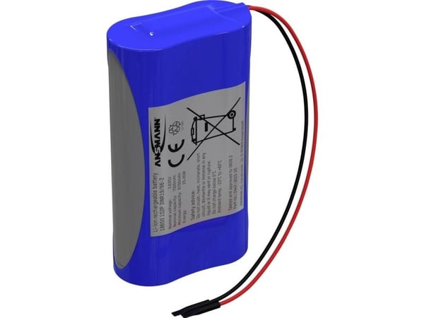 Ansmann 1S2P akkupaketti Kennojen lukumäärä: 2 Akun koko: 18650 Kaapeli Lithium 3.6 V 7000 mAh
