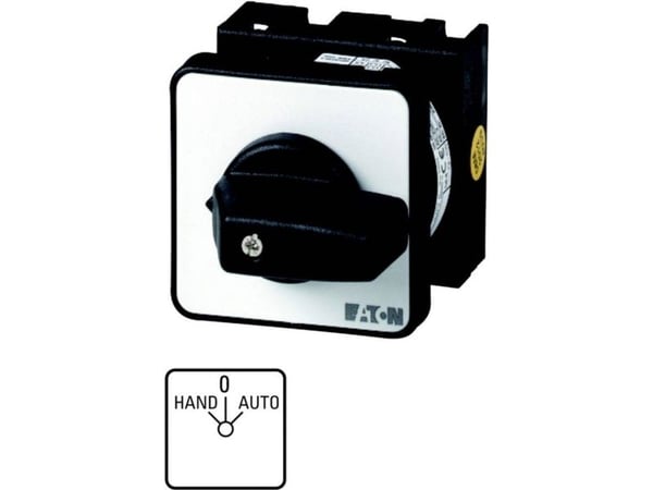 Eaton T0-2-15432/EZ, Vipukytkin, 2P, Langallinen, Muovi, Musta, Valkoinen, IP65