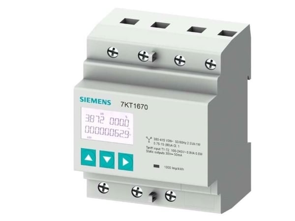 Siemens 7KT1667, Starkström, kWh, IP40, 80 A, 361 g, 361 g