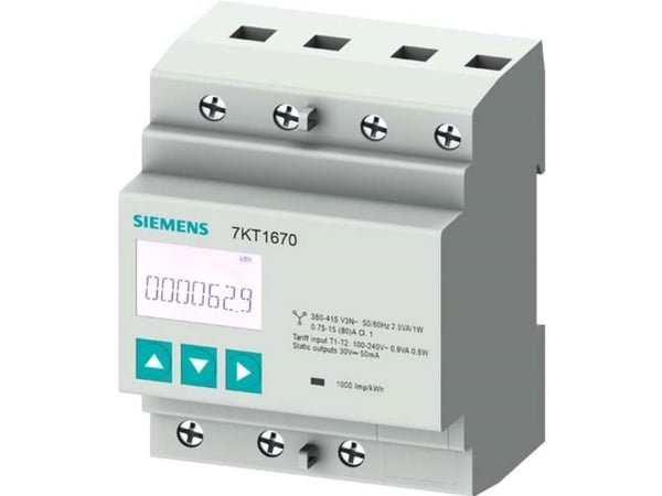 Siemens 7KT1668, Starkström, kWh, IP40, 80 A, 359 g, 362 g