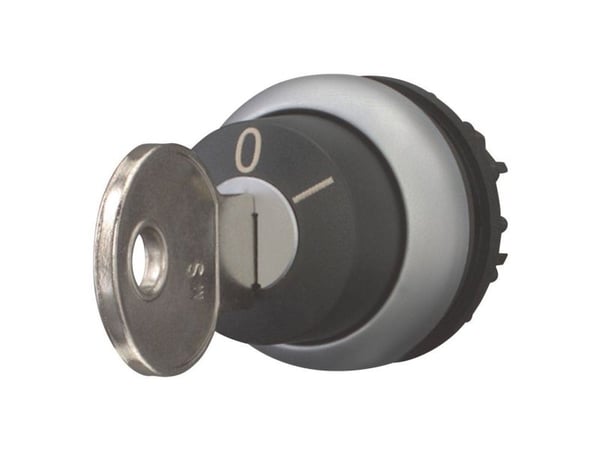 Eaton M22-WRS-MS3, Avaimella varustettu kytkin, Muovi, Musta, Hopea, IP66, 29,7 mm, 39,6 mm