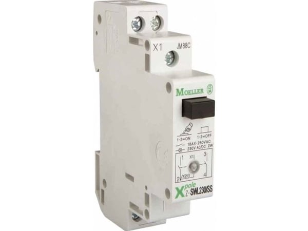 Eaton Z-SWL230/SS, 2P, Koblet med ledninger (ikke trådløs), IP40, 230 - 250 V, 16 A, 17,5 mm