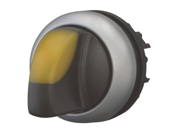 Eaton M22-WRLK3-Y, Vippekontakt, Sort, Sølv, Gul, Plast, IP66, 29,7 mm, 45,9 mm