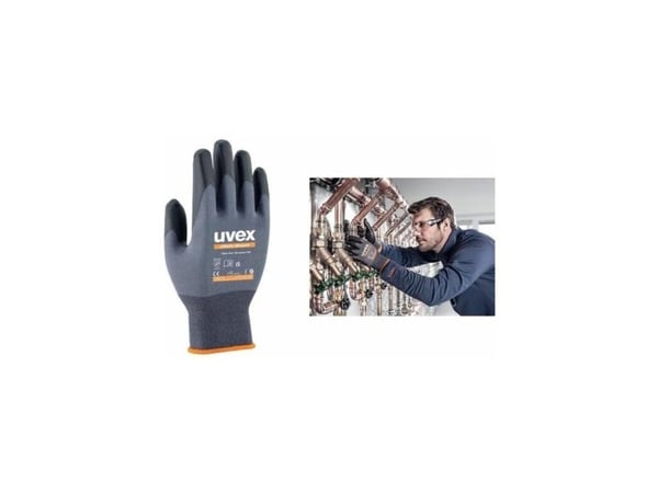 Uvex 60028, Tehdaskäsineet, Antrasiitti, Harmaa, Aikuinen, Aikuinen, Unisex, 1 kpl