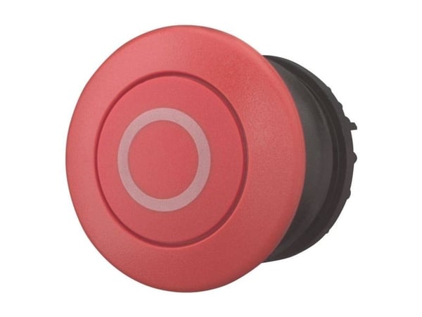 Eaton röd tryckknapp 22 mm med självåtergång och märkning M22S-DP-R-XO (216721)