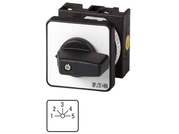 Eaton T0-3-8232/E, Vipukytkin, 1P, Musta, Valkoinen, IP65, 48 mm, 100 mm