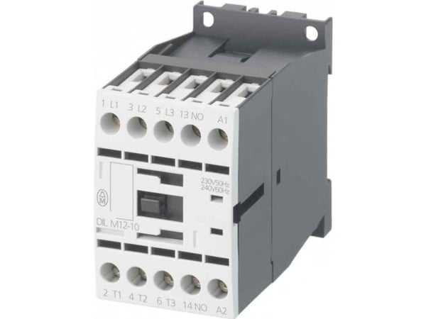 Eaton DILM12-10(230V50/60HZ), Kontaktori, Musta, Valkoinen, IP20, 45 mm, 68 mm