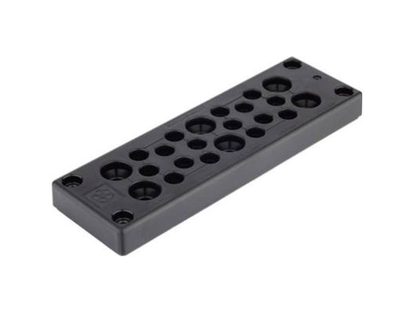 LAPP SKINTOP® MULTI Versio 1 Monikaapelointilevy Kiinnikkeen halkaisija (max.) 16 mm Levyn paksuus (max.) 14 mm Polykarbonaatti 1 kpl 1 kpl