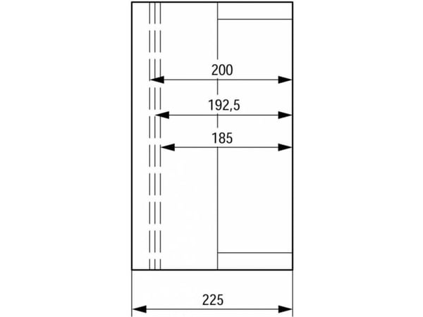 Eaton CI44E-200, Veggmonterbar hylle, Grå