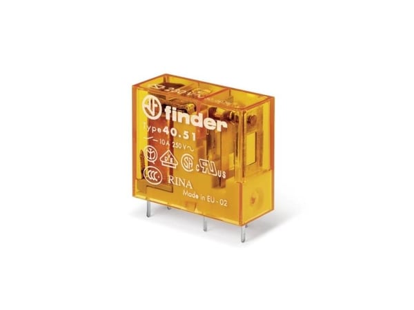 Finder 40.51.8.230.0001 printrelé 230 V/AC 10 A 1 vekslende kontakt 1 stk