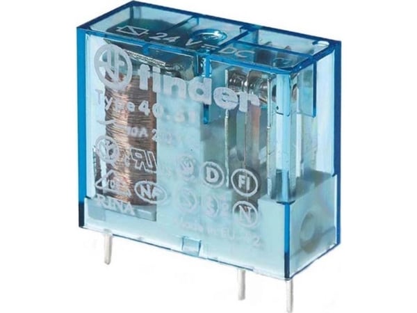 Finder printrelé 40.51.9.024.0300 - 24 V/DC - 10 A - 1 x sluttekontakt - 1 stk