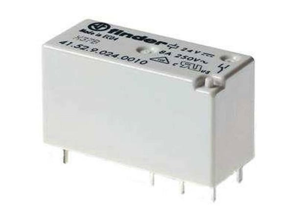 Finder 41.52.9.024.5011 printrelé 24 V/DC 8 A, 2 x omkobler