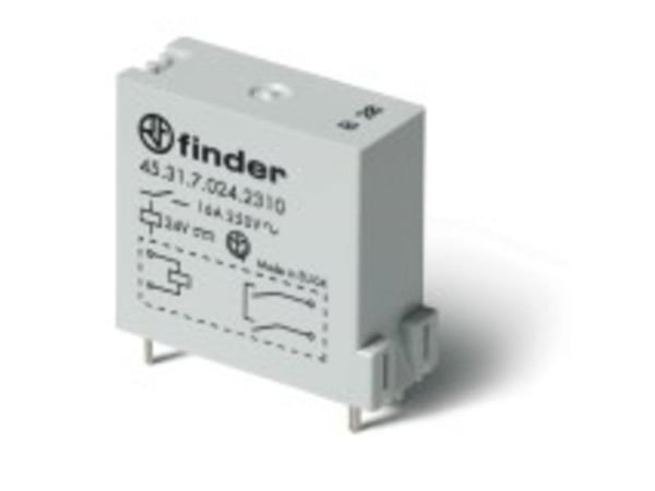 Finder 45.31.7.024.0310 printrelé 24 V/DC 16 A 1x sluttkontakt