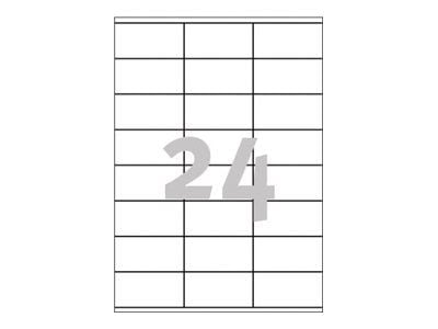Avery - Hvit - 70 x 36 mm 2400 etikett(er) (100 ark x 24) flerbruks merkelapper