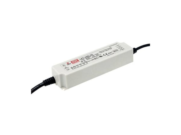 MEAN WELL LPF-40-20 LED-drivare, LED-transformator Konstant spänning/konstant ström 40 W 2 A 12-20 V/DC går ej att dimra, PFC-kopplingskrets