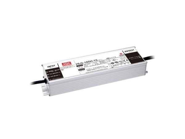 MEAN WELL HLG-185H-24B, 187,2 W, IP65, 62000 timer, -40 - 90 °C, 90 ~ 305 V, 47 - 63 Hz