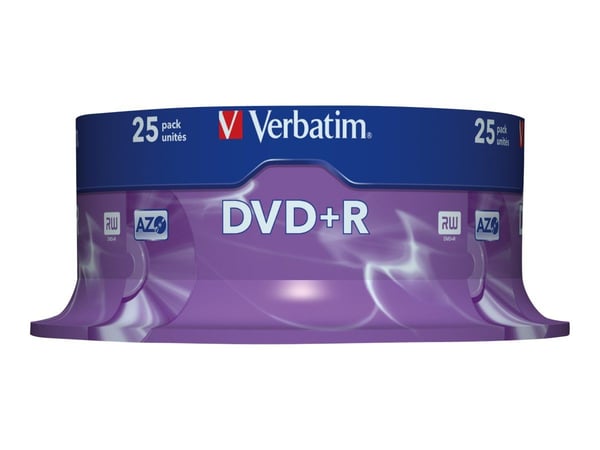 Verbatim DataLifePlus - 25 x DVD+R - 4.7 GB 16x - spindel Verbatim DataLifePlus - 25 x DVD+R - 4.7 GB 16x - spindel