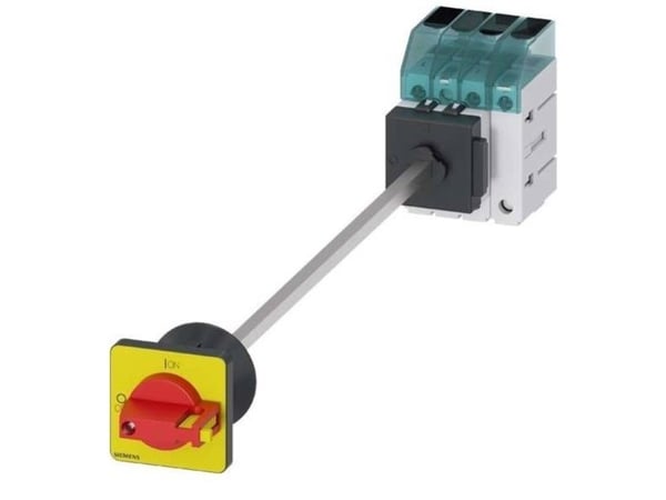 Siemensin kuormakytkin, punainen, keltainen, 4-napainen, 16 mm², 40 A, 690 V/AC, 3LD33400TL13, 4P, IP65, 60 mm, 68 mm, 83 mm, 420 mm
