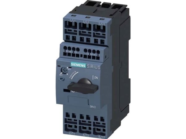 Siemens 3RV2021-0KA25 Strömbrytare 1 st Inställningsområde (ström): 0,9 - 1,25 A Kopplingsspänning (max.): 690 V/AC (B x H x D) 45 x 119 x 97 mm