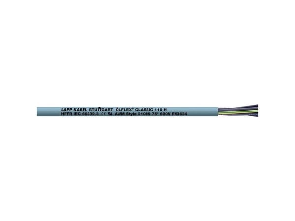 LAPP ÖLFLEX® CLASSIC 110 H styrkabel 5 G 0,50 mm², grå, 10019905-100, 100 m