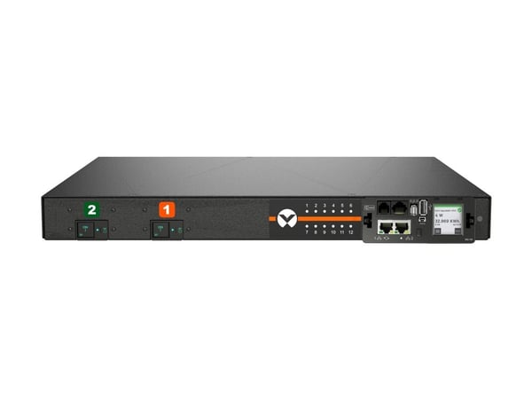 Vertiv Geist VP5G31A0, Ohjattu, 1U, Yksivaiheinen, Vaaka, musta, LCD