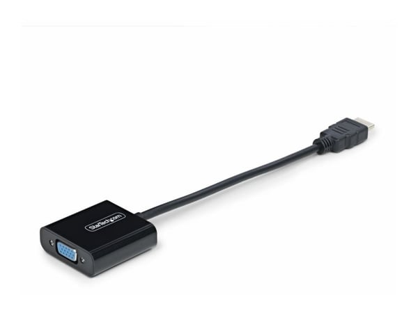 Startech HDMI to VGA Adapter, 1080p, Active Video Converter - Video adapter - HDMI hann til HD-15 (VGA) hunn - 18.95 cm - svart - 1080p-støtte, akt...