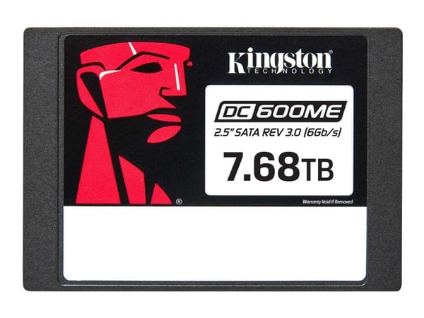 Kingston DC600ME - SSD - Mixed Use - krypterat - 7.68 TB - inbyggd - 2.5" - SATA 6Gb/s - 256 bitars AES - TCG Opal Encryption 2.0