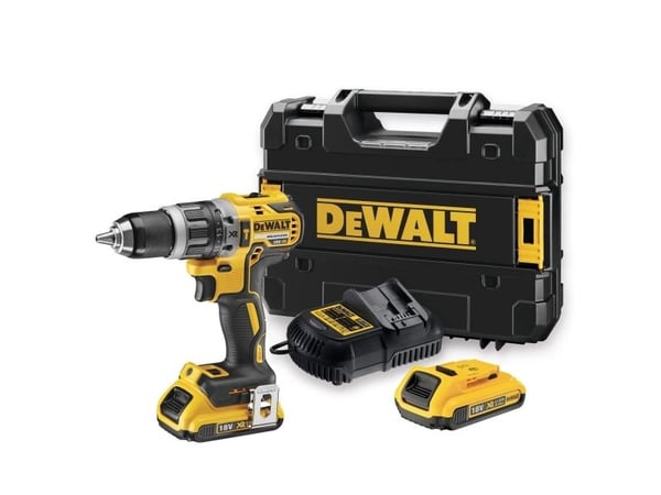DeWALT DCD796D2-QW - Vasaraporakone/porakone - akkuporakone - 2-nopeuksinen - avaimeton porakärry 13 mm - 70 N-m - 2 akkua - 18 V