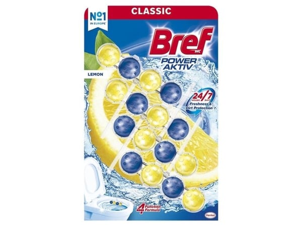 Bref Active Lemonade WC-riipus 4x50g universaali Bref Active Lemonade WC-riipus 4x50g universaali