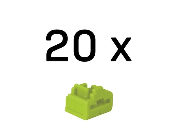 Lindy 47895, Porttisulku, RJ-45, vihreä, akryylinitriilibutadieenistyreeni, 20 kpl, Polybag)