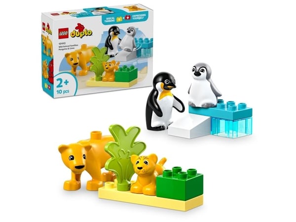 LEGO DUPLO Town 10442 Villdyrfamilier: Pingviner og løver