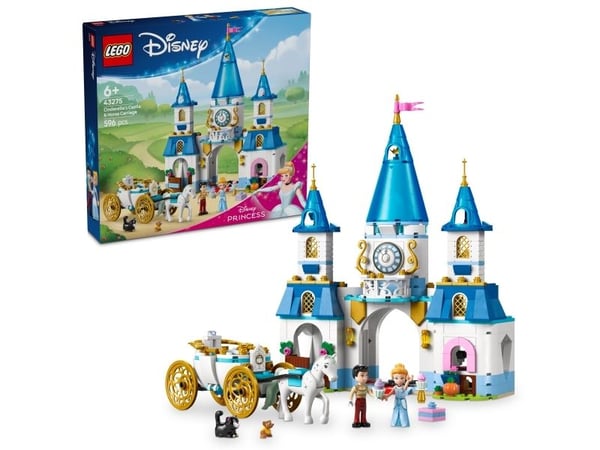 LEGO Disney Princess 43275 Askepotts slott og hestetrukne vogn