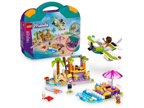 LEGO Friends 42672 Loma‑ ja rantarakennelmat matkalaukussa