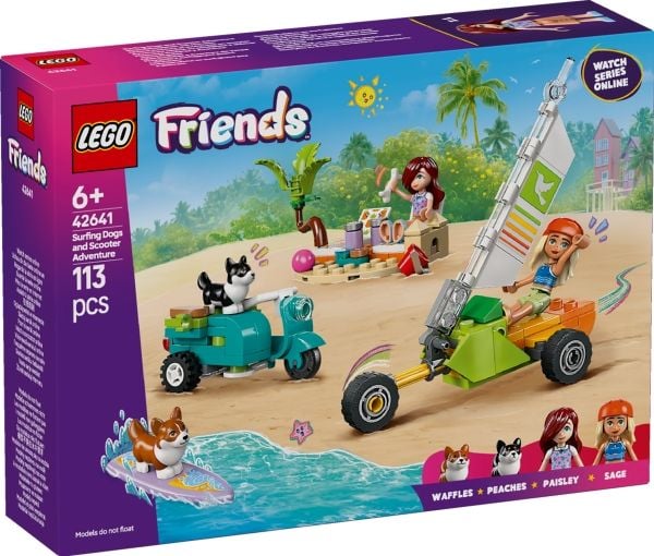 LEGO Friends 42641 Lekesett med surfende hunder og scooter