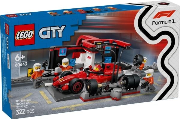 LEGO City 60443 F1-depotstopp og -team med Ferrari-bil