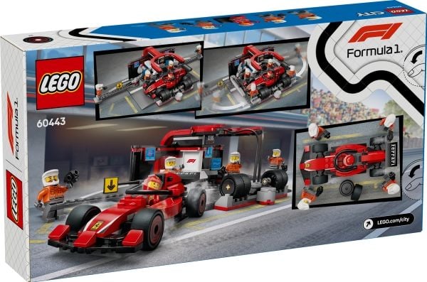 LEGO City 60443 F1-depotstopp og -team med Ferrari-bil