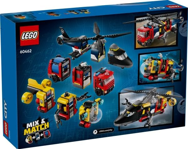 LEGO City 60462 Pakke med helikopter, brannbil og ubåt