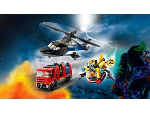 LEGO City 60462 Helikopter, brandbil och ubåt