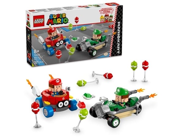 LEGO Super Mario 72034 Mario Kart™ – Baby Mario mot Baby Luigi
