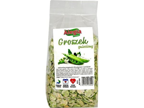 ALEGIA krossade ärtor - godsaker för gnagare och kaniner - 300 g