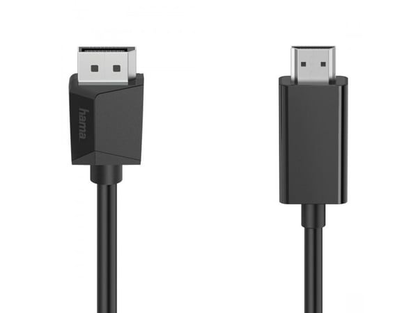 Hama 00205144, 1.5 m, DisplayPort, HDMI, Hanstik, suora, suora