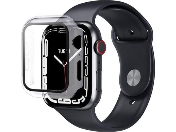 eSTUFF Titan Shield - Støtfanger for smartarmåndsur - full body, 45 mm - herdet glass (9H) - blank - for Apple Watch (45 mm)
