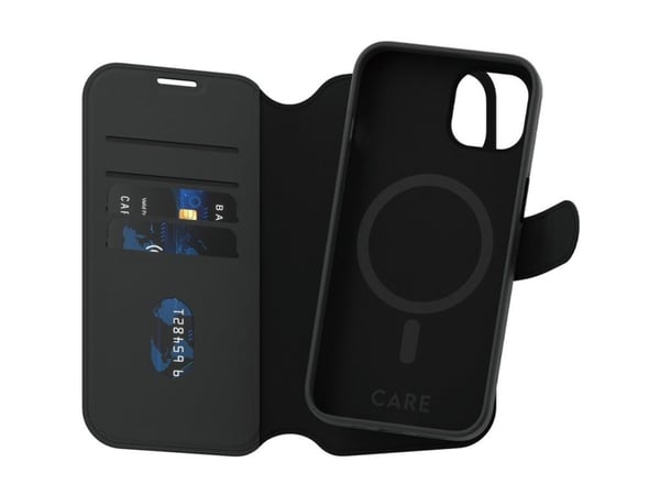 CARE by PanzerGlass Tango - Flipdeksel for mobiltelefon - 2-i-1 lommebok - termoplastisk polyuretan (TPU), polyuretan (PU) - for Apple iPhone 14