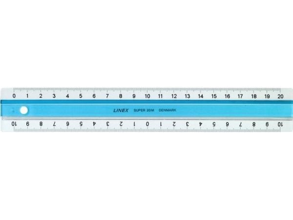 Lineal Linex Super, 20 cm, akryyli, sininen