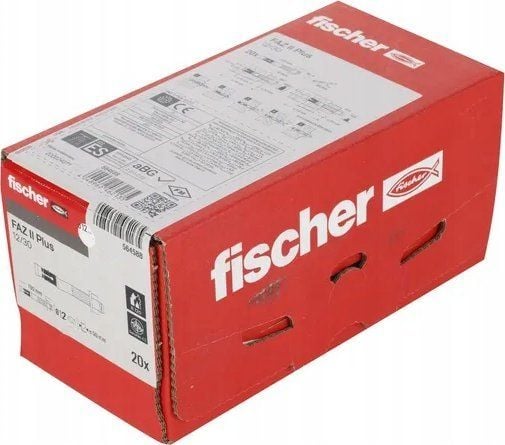 Fischer 564576, Murstein, Betong, Sinkbelagt stål, M8, 8 mm, 115 mm, 8 mm