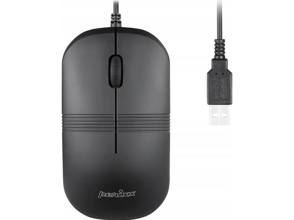 Perixx PERIMICE-503 B, vattentät mus, USB kabelansluten, svart