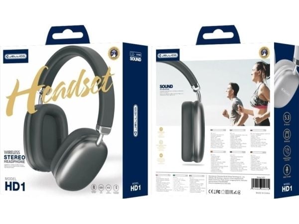 Jellico JELLICO HD1 trådløse on-ear hodetelefoner svart