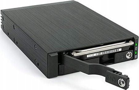 Hårddiskhölje FANTEC MR-25DUAL, 2,5" SATA + SAS HDD/SSD löstagbar ram, svart
