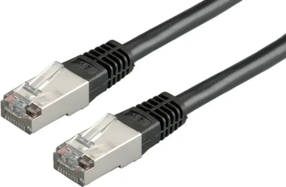 ROLINE 21.15.0335, 1 m, Cat5e, SF/UTP (S-FTP), RJ-45, RJ-45, Sort